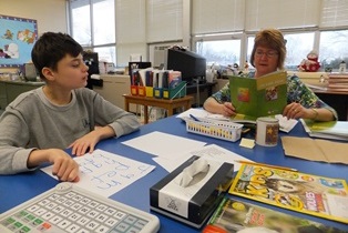 students learning in a classroom